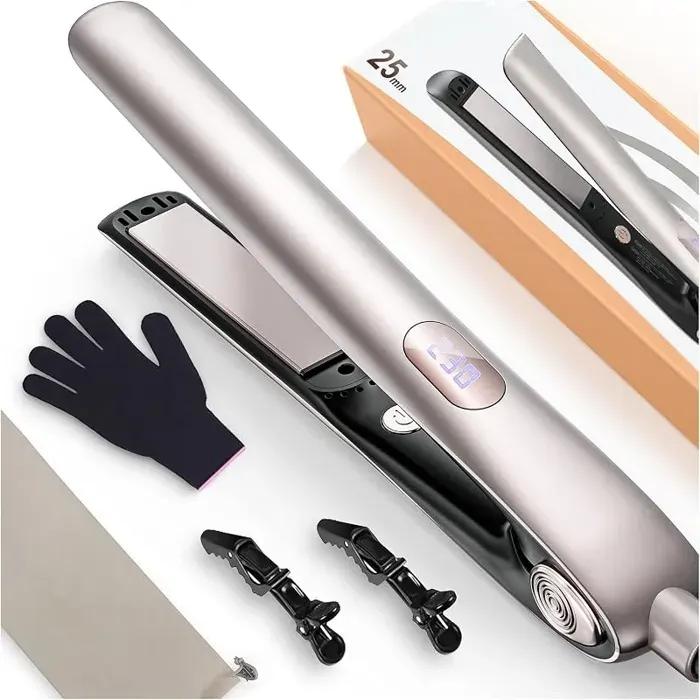 Lisseur Cheveux Professionnel - Céramique Ion Fer a Lisser Réduire la Rugosité 15S Chauffage Rapide Plaque Flottante120-230°C