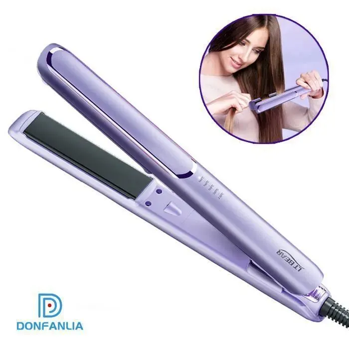 Lisseur cheveux Professionnel Fer a lisser et boucler 2 en 1 5 températures réglables Chauffage rapide Mise hors tension intellige