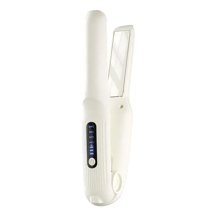 Lisseur de cheveux - AIORBER - Mini sans fil USB 4000mAh - 2-en-1 lisseur/boucleur - 4 températures - Chauffage rapide 30s