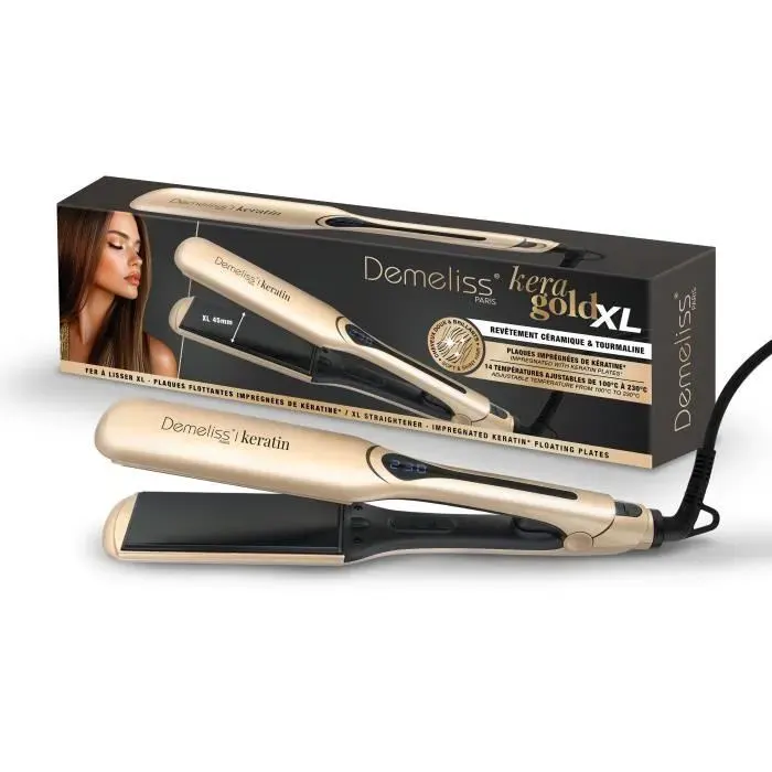 Lisseur Demeliss Kera-gold Xl Plaques Larges — vue 2
