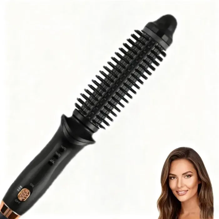 Lisseur et fer à boucler 2 en 1 - Fer à boucler - Fer à boucler électrique multifonctionnel et portable - Brosse intelligente 2 en 1