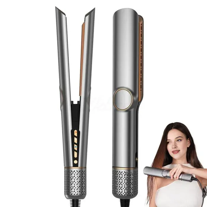 Lisseur et sèche-cheveux 2 en 1 1300 W sèche-cheveux professionnel séchage rapide faible bruit avec bouton chaud/froid