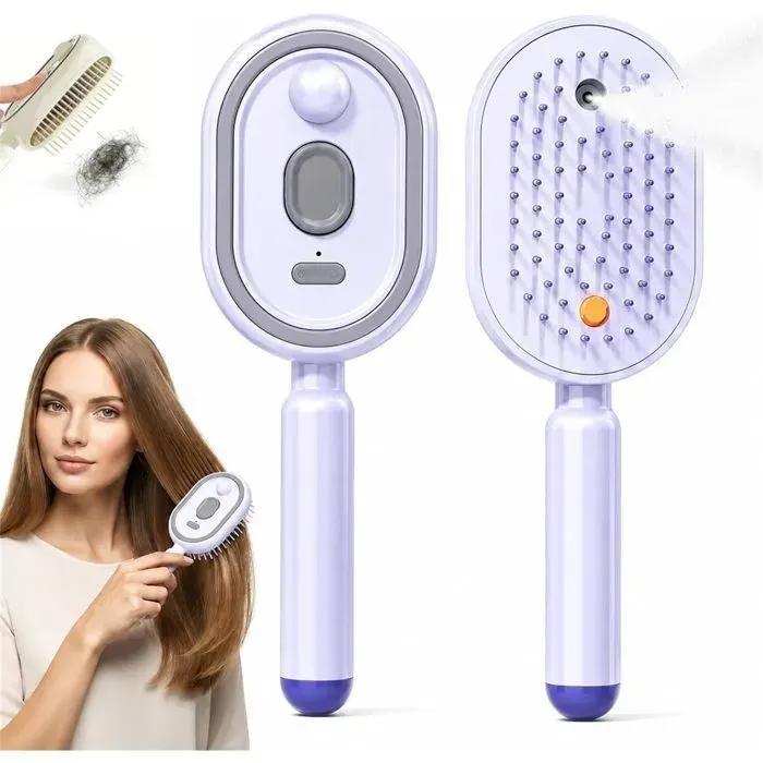 LISSEUR - FER A LISSER Pour Cheveux 2 En 1 Brosse Lissante Vapeur Pour Des Cheveux Épais Raides Ondulés Bouclés LISSEUR