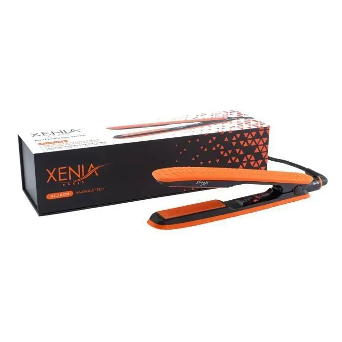 Lisseur - Orange - Contrôle de la température - Plaque en céramique - Surface en silicone