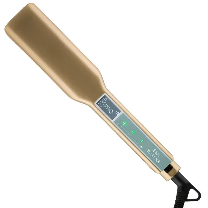 Lisseur professionnel à écran tactile – Large plaque céramique chauffe 30 s – 80‑250 °C