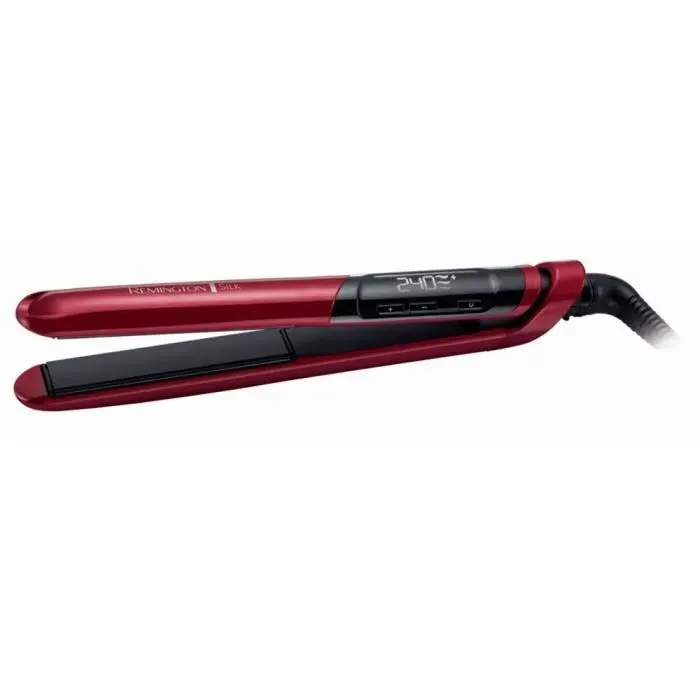 Lisseur - Remington - S9600 Silk - Température modulable 150-240°C - Plaques souples XL - Arrêt automatique
