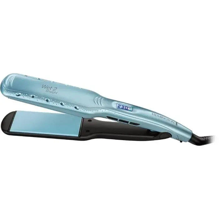 Lisseur - REMINGTON - Wet2Straight S7350 - Plaques larges - Soins à lhuile dargan et Vitamine E