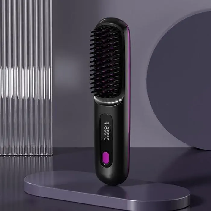 Lisseur sans fil - Lisseur - Mini lisseur - Lisseur chauffant portable - 3 réglages de température - Rechargeable — coloris Noir