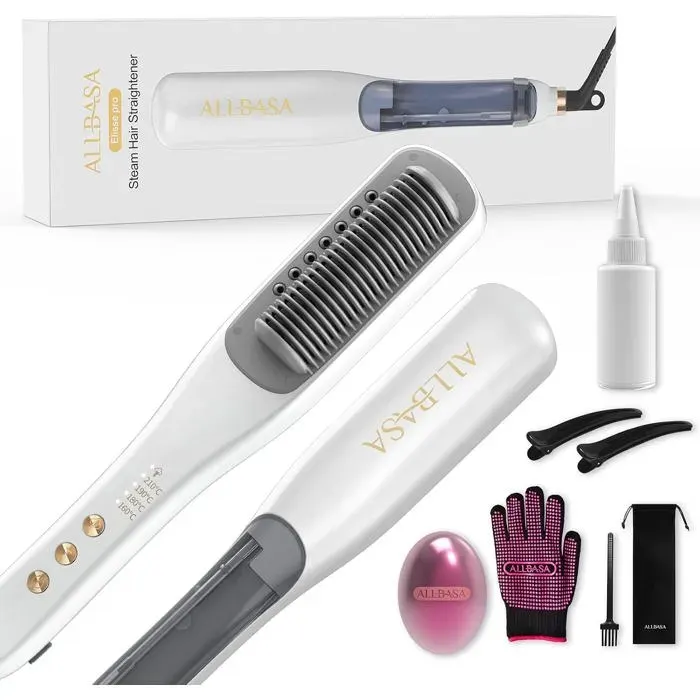 Lisseur Vapeur Professionnel Lissante Vapeur Pour Cheveux4 Température Réglable160℃-210℃Fer À Lisser À La Technologie [LL124]