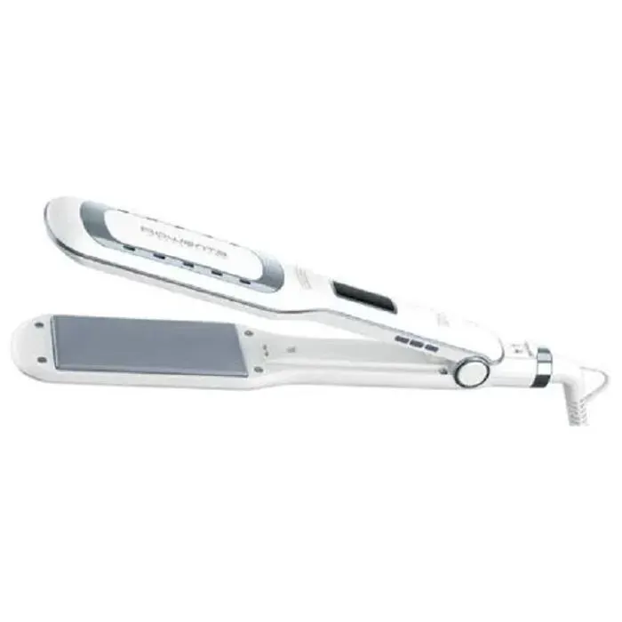 Lisseur Wet & Dry - ROWENTA - SF5010F0 - Blanc - Arrêt automatique - Efficace sur cheveux secs et humides