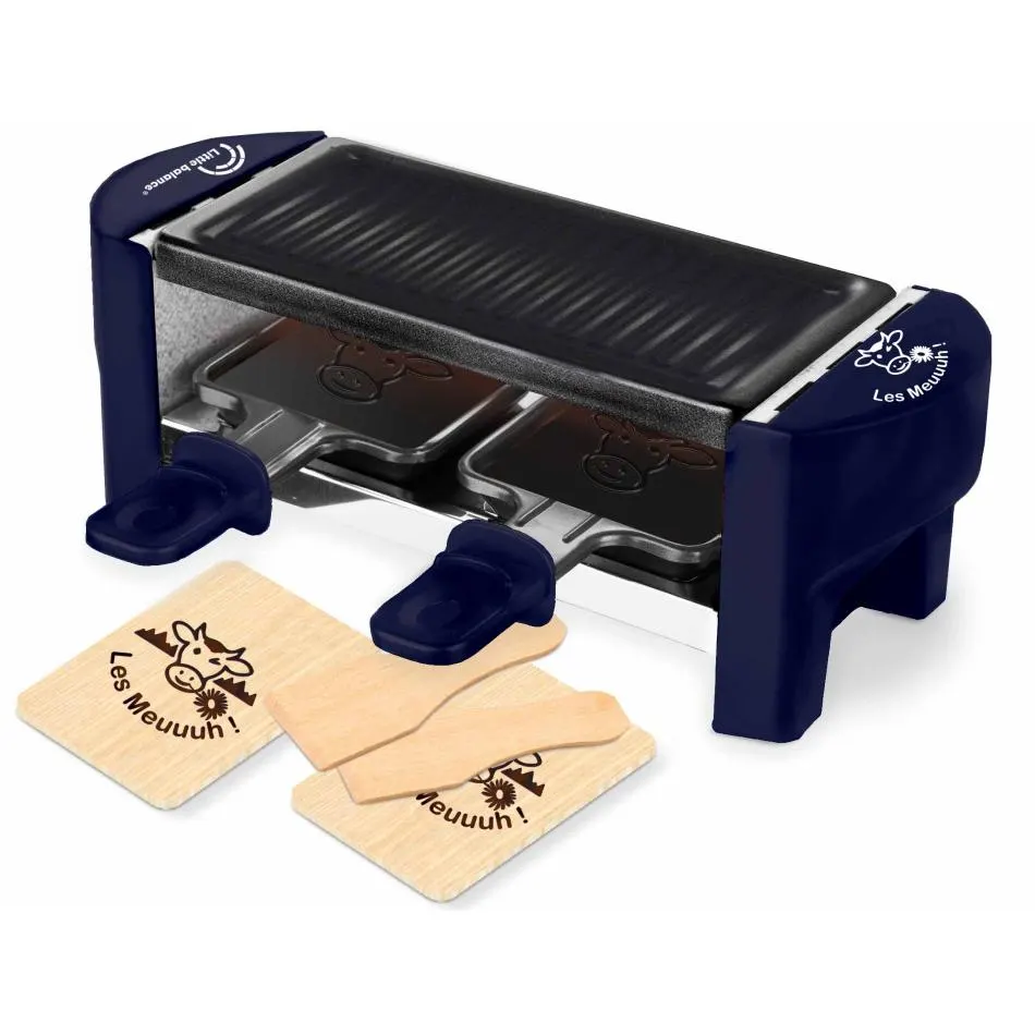LITTLE BALANCE - Raclette 2 personnes- 350W - Meuuuh...! - bleu nuit - 8616 — vue 2