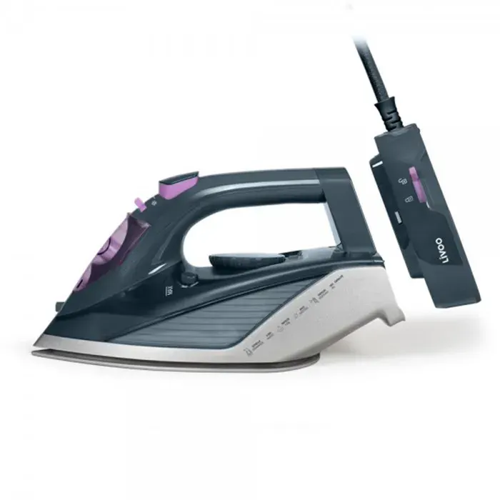 LIVOO Fer à repasser 2200W Bleu - Semelle performante légère et compacte