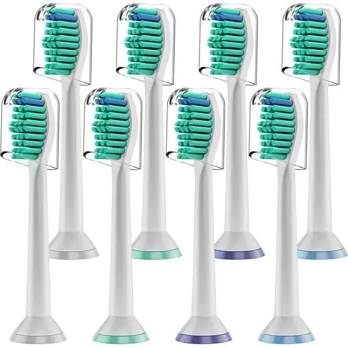 Lot 8 Têtes Brosse Rechange Compatibles HX3/HX6/HX8/HX9