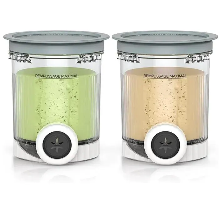 Lot de 2 bacs à glace Creami Deluxe pour sorbetière Ninja Creami NC700 et NC701 Series - Sans BPA - Passe au lave-vaisselle