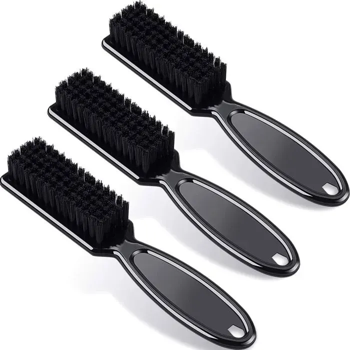 Lot De 3 Brosses De Nettoyage En Nylon Pour Lames De Tondeuse À Cheveux Outil De Nettoyage Pour Barbier - Noir