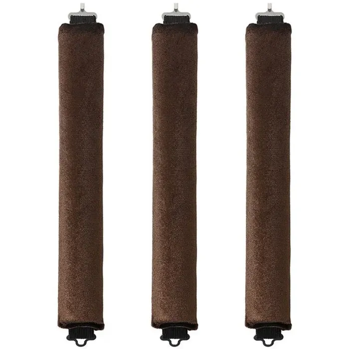 Lot de 3 fers à friser satinés sans chaleur - Fer à friser - Fer à friser sans chaleur - Fer à friser pour enfants endormis