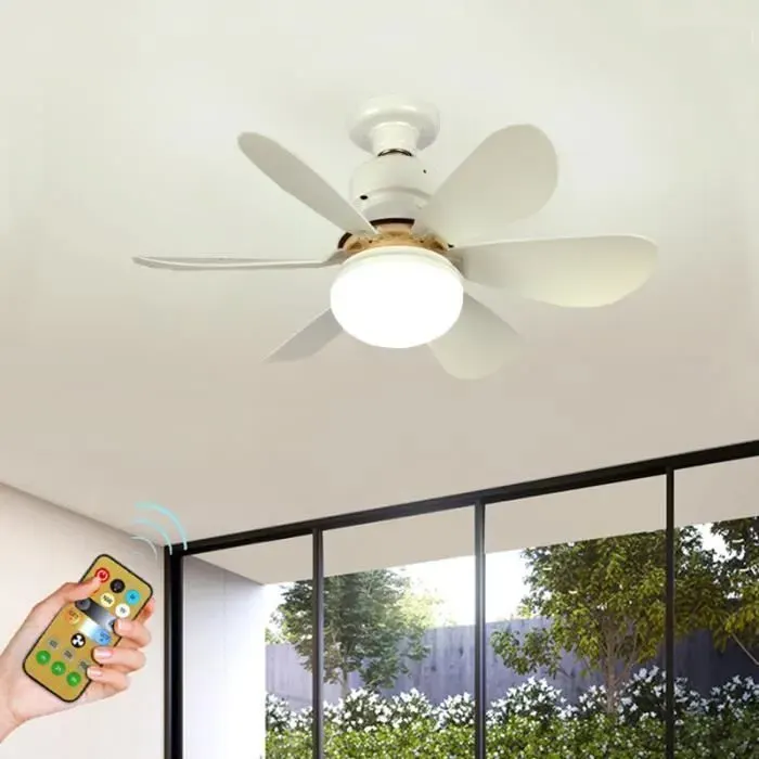 Lustre ventilateur - GIGICIAL - Modèle silencieux - 40W - Télécommande - 3 vitesses