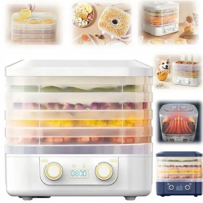 Lyophilisateur machine de lyophilisation pour la maison machine à bonbons lyophilisés DESHYDRATEUR D ALIMENTS（Blanc） Blanc Bleu