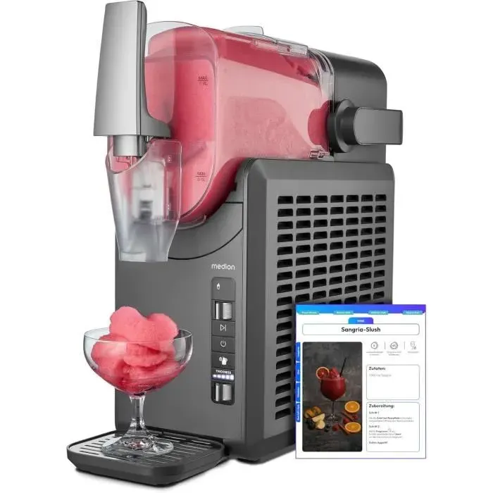 Machine à boissons glacées et granitées MEDION - MD12090 - Capacité 26L - 5 programmes - 200W