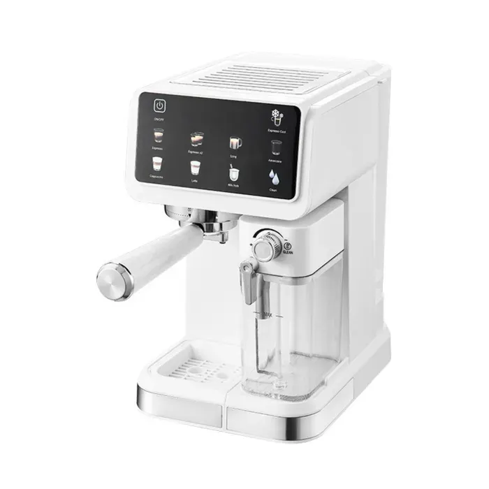 Machine à café 1350 W 20 bars 15 l mousseur à lait automatique extraction à température constante 198 x 264 x 324 mm blanc