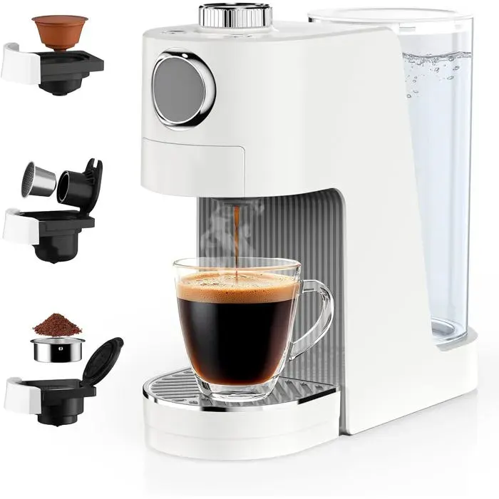 Machine À Café 3 En 1 Avec 7 Niveaux Réglables Pour La Quantité DEau Et La Température - Machine À De 20 Bar Avec Réservoir DEau