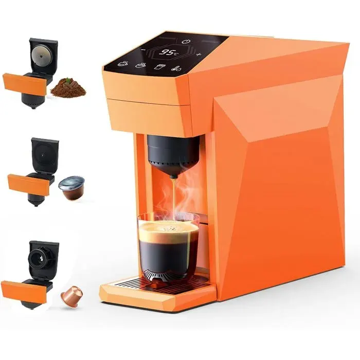 Machine À Café 3 En 1 Pour De Café Jetables Nes/Dg Et Café Moulu Machine À Expresso 19 Bars Avec Réservoir DEau De 800 Ml Contrô