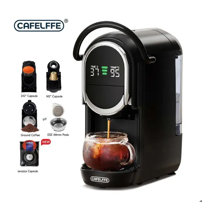 Machine à café à capsules CAFELFFE MK-609S 5 en 1 pour capsules NS et DG café moulu et thé noir