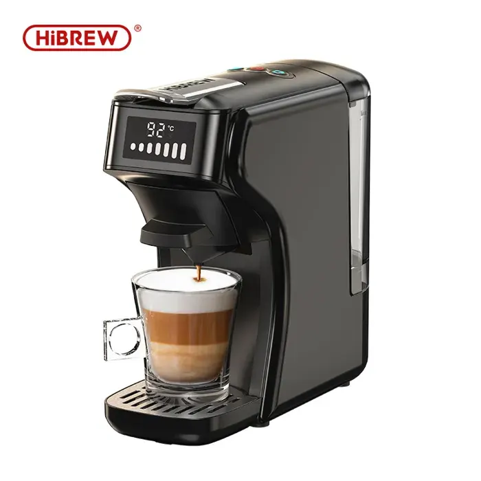 Machine à café à capsules-HiBREW-H1B-6 en 1-20 bars - Compatible Nespresso & Gusto - Modes froid et chaud - Expresso - Noir