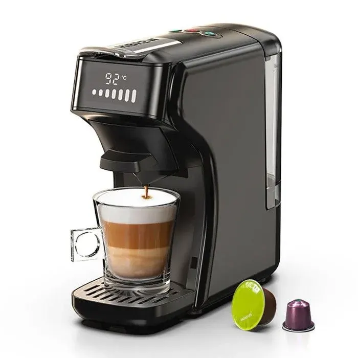 Machine à café à capsules multiples 6 en 1 chaud et froid NSKcupDG ESE dosette de café mouluTHE cafétéria 20 barsH1B-noir