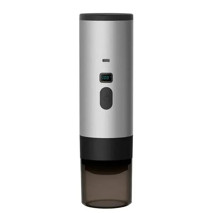 Machine à café à capsules réservoir deau de 90 ml chambre à café de 120 ml chauffage et extraction rapides 7800 mAh gris