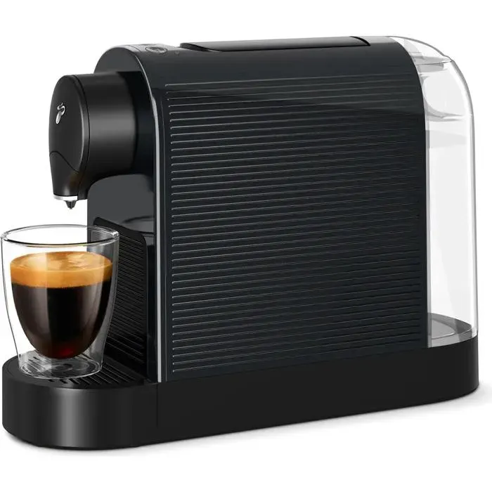 Machine à café à capsules - Tchibo - Cafissimo Pure Plus - Compact noir - 15 bars - Efficacité