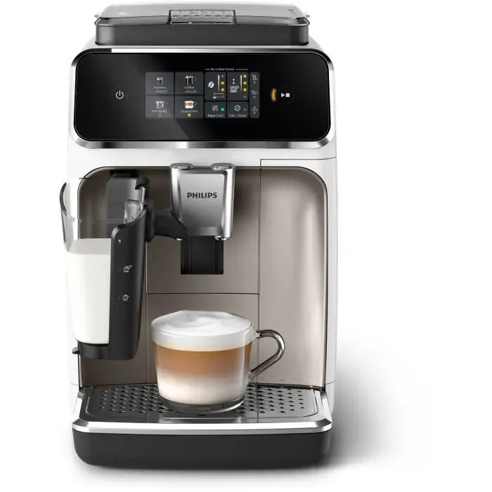Machine à café à grain Expresso broyeur - PHILIPS - EP2333/40 - Serie 2300 - LatteGo - Blanche