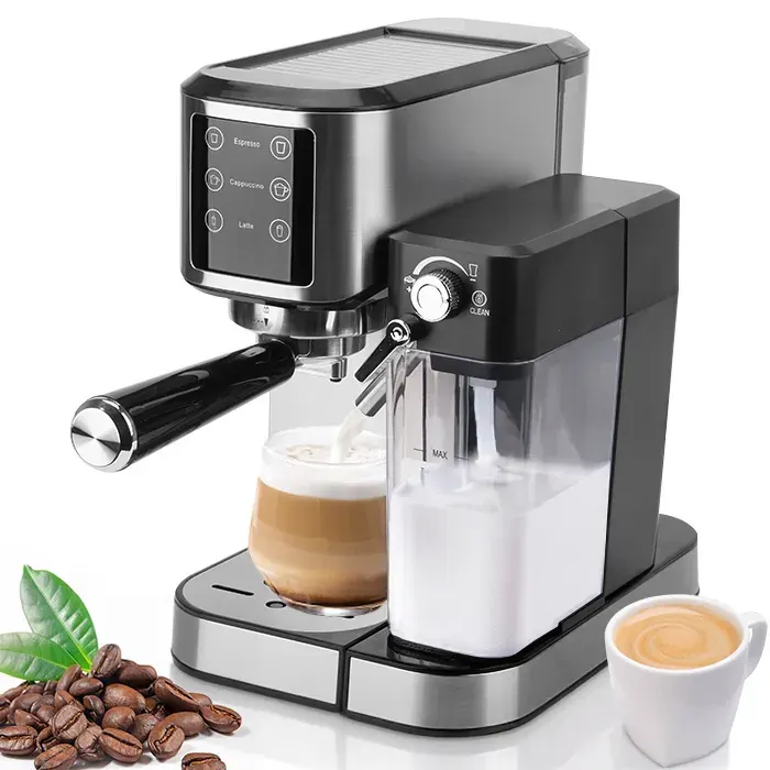 Machine à café automatique-5120-Réservoir deau de 1L+ Boîte de lait de 700 ml-1350W-20BAR extraction-Contrôle de température NTC