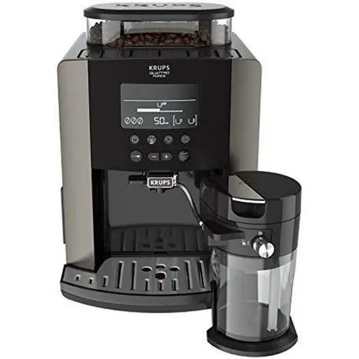 Machine à café automatique Krups EA819E10 - Gris étain - Espresso - 15 bar