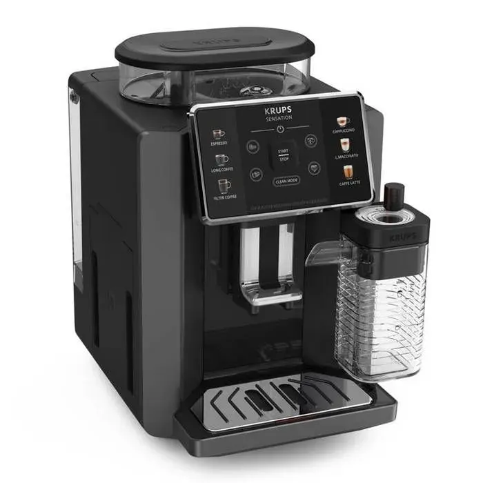Machine à café automatique - KRUPS - EA912HFO Sensation Lait - Milk Maestro - 6 boissons - Compact
