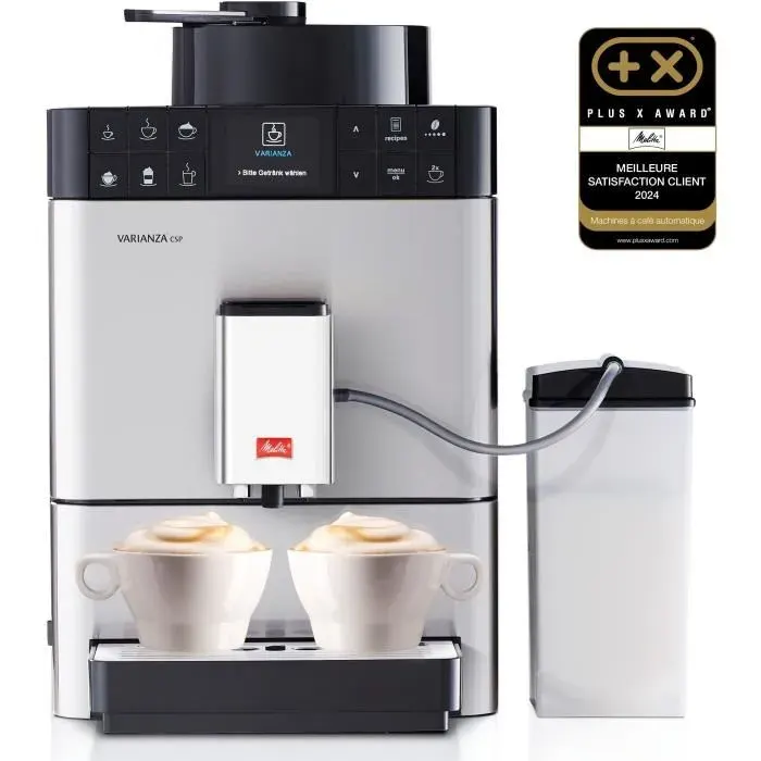 Machine à Café Automatique Melitta Varianza CSP Inox F580-100 - 15 bar - 10 Boissons - Écran HD