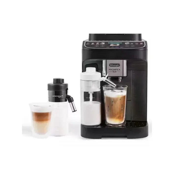 Machine à café automatique noire - Delonghi - Préparation automatique du cappuccino