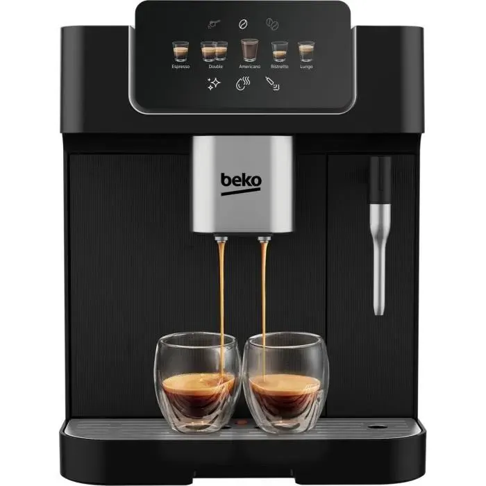 Machine à café avec broyeur - BEKO - CEG7302B - 1350 W - 19 bars - Noir