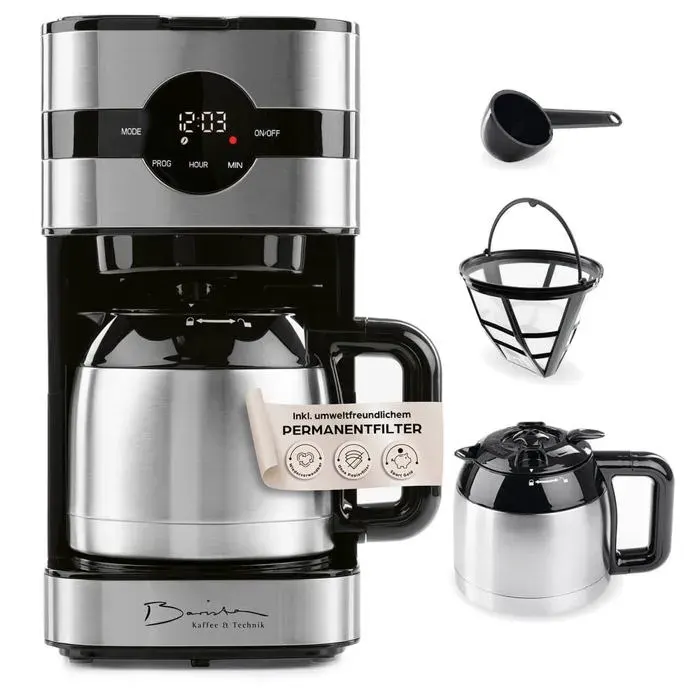 Machine à café - BARISTA - Filtre LED - 900 W - 8 tasses (125 l) - Verseuse isotherme