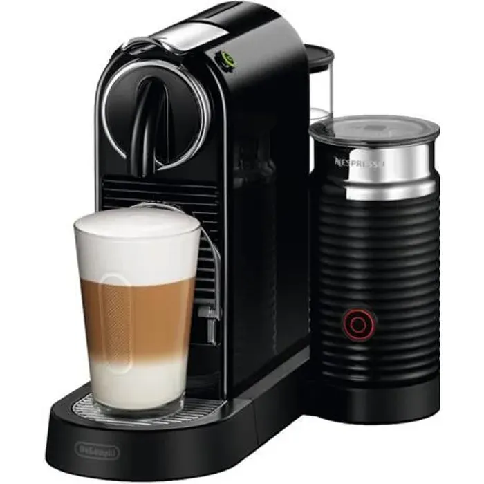 Machine à café - DeLonghi - Nespresso CitiZ EN 267.BAE - 19 bar - Noir - Buse vapeur Cappuccino