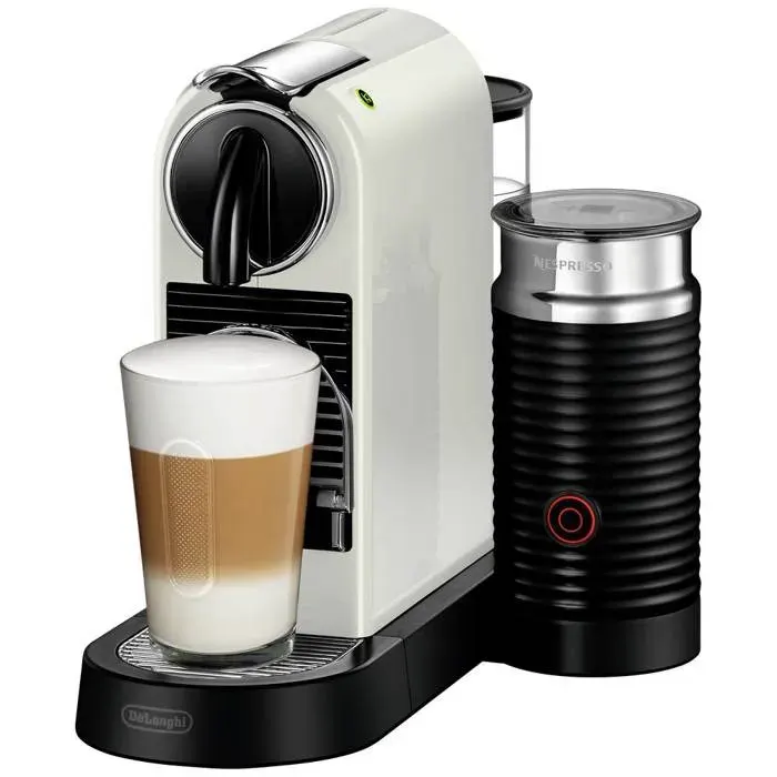 Machine à café - DeLonghi - Nespresso CitiZ EN 267.WAE - 19 bar - Buse vapeur - Blanc