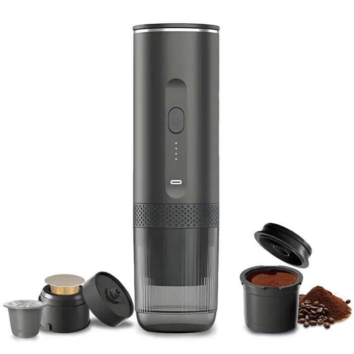 Machine à café électrique sans fil 2 en 1 - Machine à café portable - 20bar - Auto Chauffage 4 à 6 Min - 80ml -Rechargeable 7500mAh