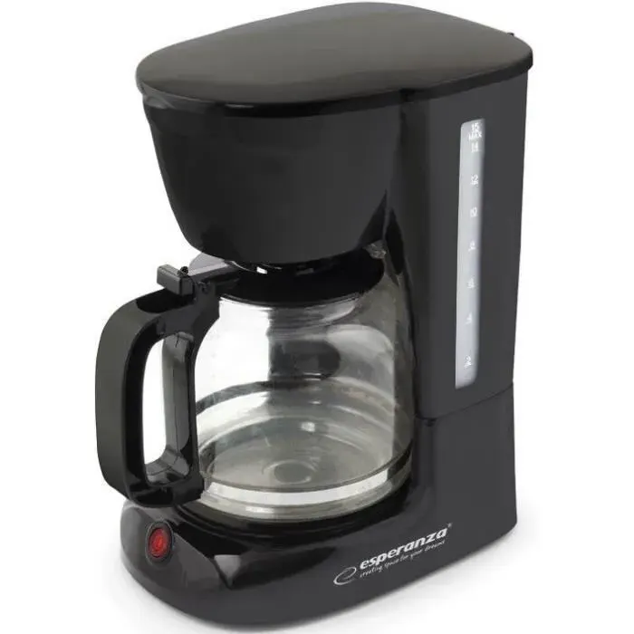 Machine à café - ESPERANZA - EKC005 - Noir - 10 tasses - Arrêt automatique