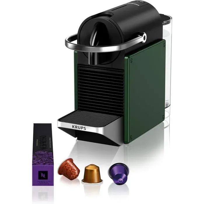 Machine à café espresso compacte - TURBIX - Pixie YY5291FD - Vert foncé - 1260 W - Arrêt automatique 2 min