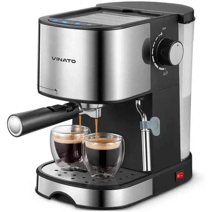 Machine à café espresso - GENERIC - VINATO - 15 Bar - Mousseur à lait intégré - Double tasse