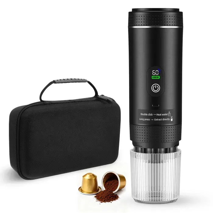 Machine a Cafe Espresso Portable 2025 Extraction Capsule Intelligente avec Affichage Numerique pour Plein Air
