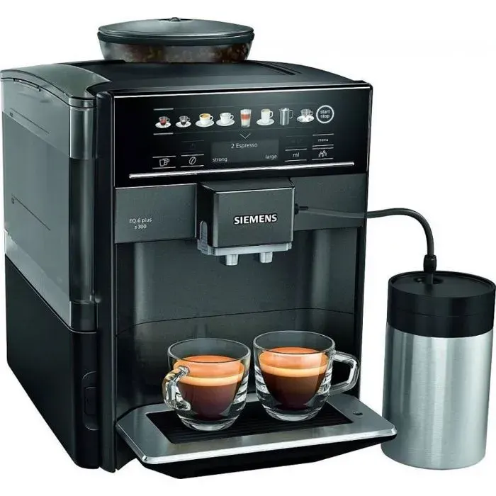 Machine à café expresso broyeur automatique - SIEMENS - EQ6 plus s300 TE653M19RW - 15 bars - 17 L - Noir