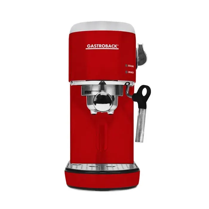 Machine a cafe expresso broyeur Gastroback - 42719 - Piccolo Espresso Machine Acier Inoxydable Rouge