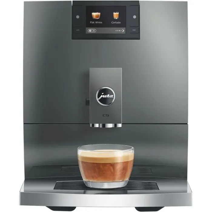 Machine à café Expresso broyeur – JURA - C9 Platine EA - 1450 W – 200g – 16L – Platine – 17 spécialités – boissons lactées