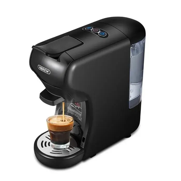 Machine à Café Expresso HiBREW H1A 1450W - Extraction 19 Bars -Cafetière à Capsules Multiples 4 en 1 Chaud/Froid